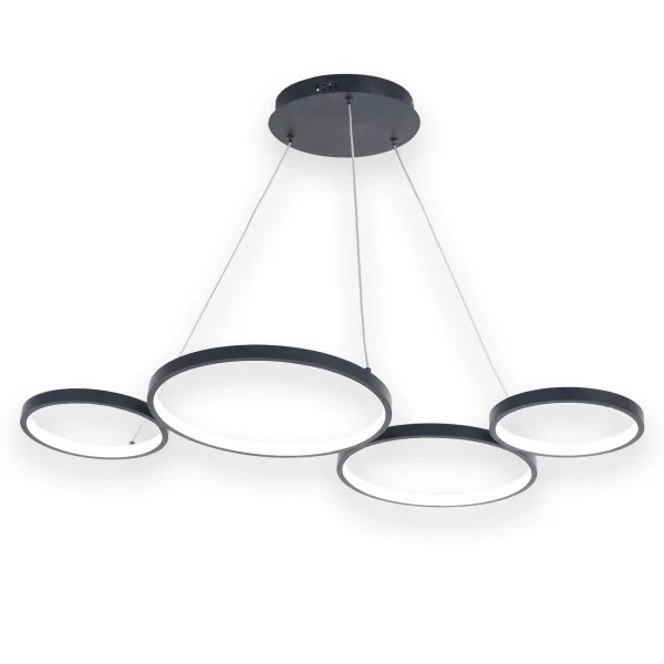 CANDEEIRO DE TETO LED 65W REGULÁVEL SERENA PRETO