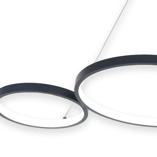 CANDEEIRO DE TETO LED 65W REGULÁVEL SERENA PRETO