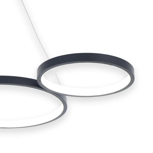 CANDEEIRO DE TETO LED 65W REGULÁVEL SERENA PRETO