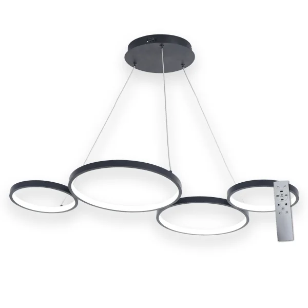 CANDEEIRO DE TETO LED 65W REGULÁVEL SERENA PRETO