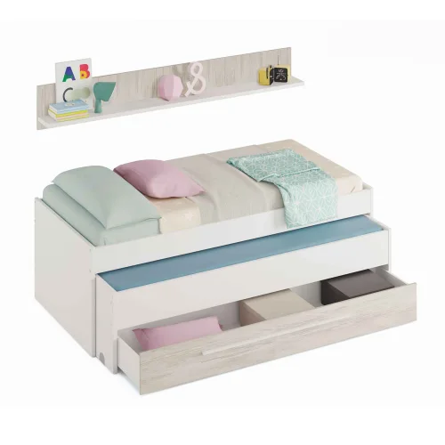 CONJUNTO JUVENIL COM ARMÁRIO E MESA DE ESTUDO ELKIN