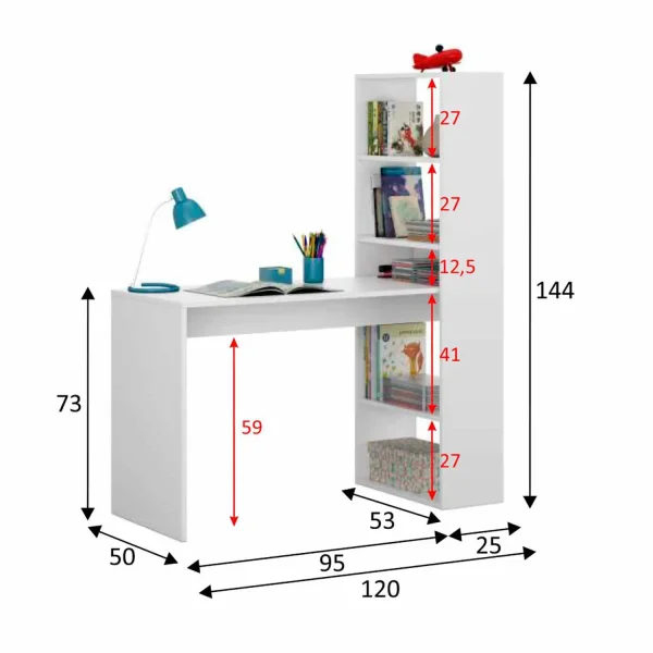 CONJUNTO JUVENIL COM ARMÁRIO E MESA DE ESTUDO ELKIN
