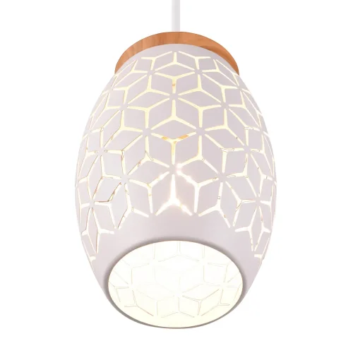 CANDEEIRO PENDENTE 3 LUZES EM METAL BRANCO E27 BIRKITA