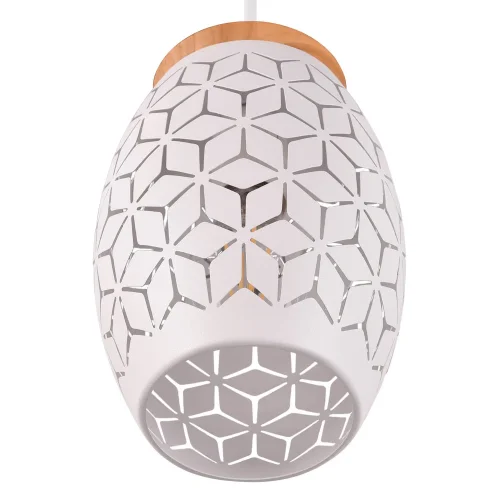 CANDEEIRO DE TETO SUSPENSO 1 LUZ METAL BRANCO E27 BIRKITA