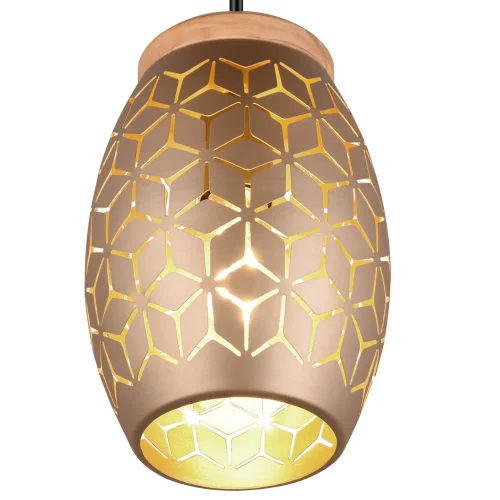 SUSPENSÃO DE TETO 3 LUZES METAL CAFÉ E27 BIRKITA