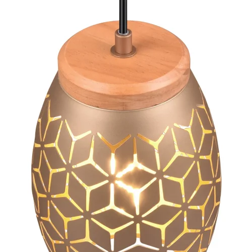 SUSPENSÃO DE TETO 3 LUZES METAL CAFÉ E27 BIRKITA