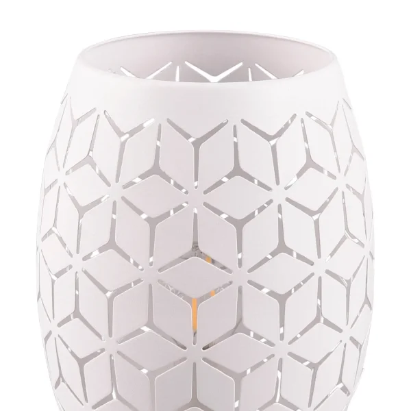 CANDEEIRO DE MESA 1 LUZ METAL BRANCO E27 BIRKITA