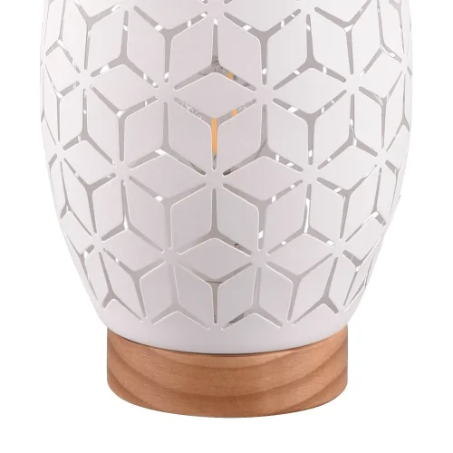 CANDEEIRO DE MESA 1 LUZ METAL BRANCO E27 BIRKITA