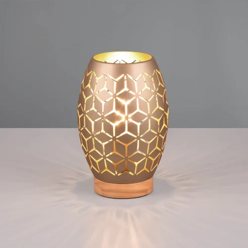 CANDEEIRO DE MESA 1 LUZ METAL CAFÉ E27 BIRKITA