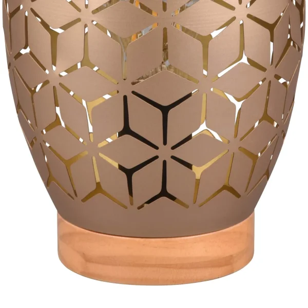 CANDEEIRO DE MESA 1 LUZ METAL CAFÉ E27 BIRKITA