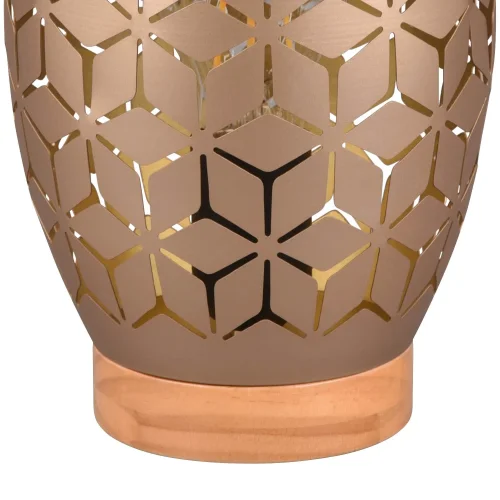 CANDEEIRO DE MESA 1 LUZ METAL CAFÉ E27 BIRKITA