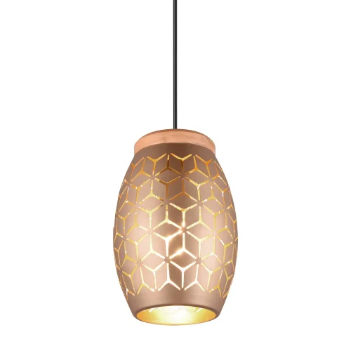 CANDEEIRO DE TETO 1 LUZ METAL CAFÉ E27 BIRKITA