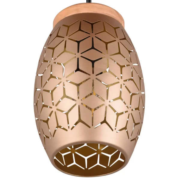 CANDEEIRO DE TETO 1 LUZ METAL CAFÉ E27 BIRKITA