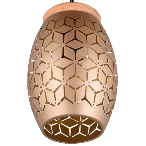 CANDEEIRO DE TETO 1 LUZ METAL CAFÉ E27 BIRKITA