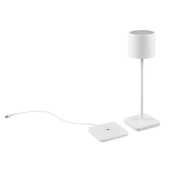 CANDIEIRO DE MESA EXTERIOR LED 1,5 W REGULÁVEL IP54 BRANCO FRISCO