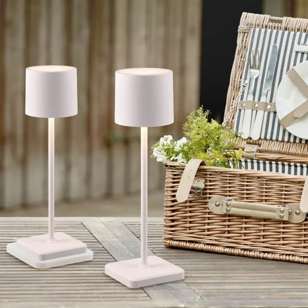 CANDIEIRO DE MESA EXTERIOR LED 1,5 W REGULÁVEL IP54 BRANCO FRISCO