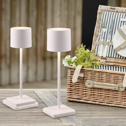 CANDIEIRO DE MESA EXTERIOR LED 1,5 W REGULÁVEL IP54 BRANCO FRISCO