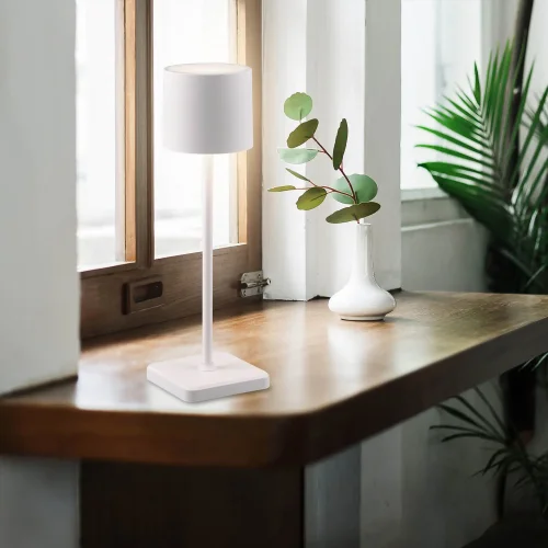 CANDIEIRO DE MESA EXTERIOR LED 1,5 W REGULÁVEL IP54 BRANCO FRISCO