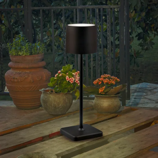 CANDIEIRO DE MESA EXTERIOR LED 1,5 W REGULÁVEL IP54 PRETO FRISCO