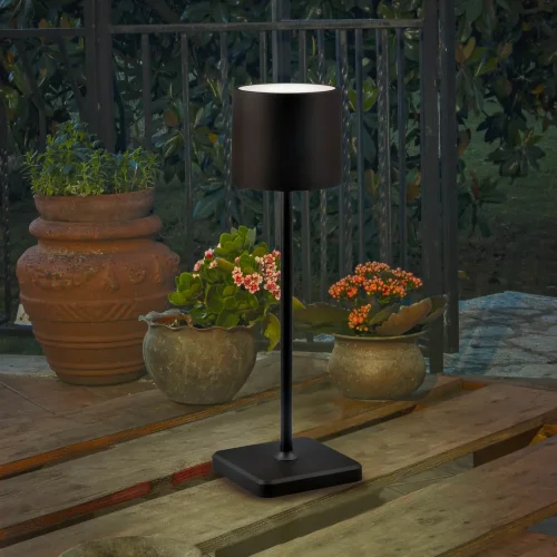 CANDIEIRO DE MESA EXTERIOR LED 1,5 W REGULÁVEL IP54 PRETO FRISCO