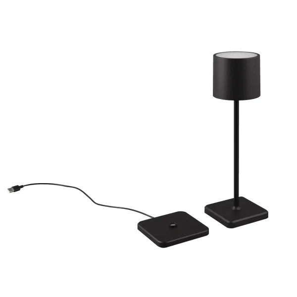 CANDIEIRO DE MESA EXTERIOR LED 1,5 W REGULÁVEL IP54 PRETO FRISCO