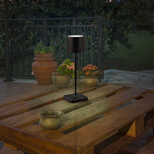 CANDIEIRO DE MESA EXTERIOR LED 1,5 W REGULÁVEL IP54 PRETO FRISCO