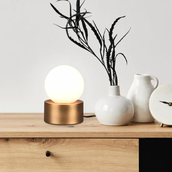 CANDEEIRO DE MESA TÁTIL BRONZE ANTIGO E14 HESPERIA