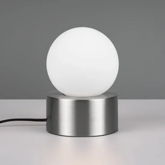 CANDEEIRO DE MESA TÁCTIL NÍQUEL SATINADO E14 HESPERIA 2