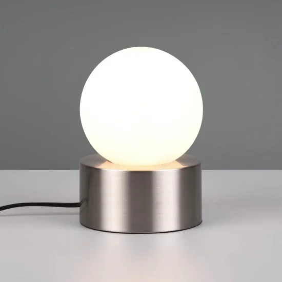 CANDEEIRO DE MESA TÁCTIL NÍQUEL SATINADO E14 HESPERIA