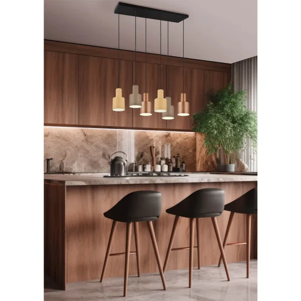 SUSPENSÃO DE TETO 6 LUZES E27 AQUILES