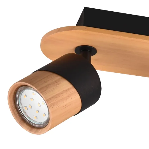 FOCO DE TETO 3 LUZES NEGRO AMARU GU10