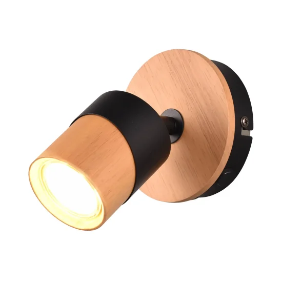 FOCO DE TETO/PAREDE 1 LUZ GU10 PRETO AMARU 2