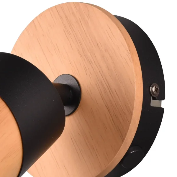 FOCO DE TETO/PAREDE 1 LUZ GU10 PRETO AMARU