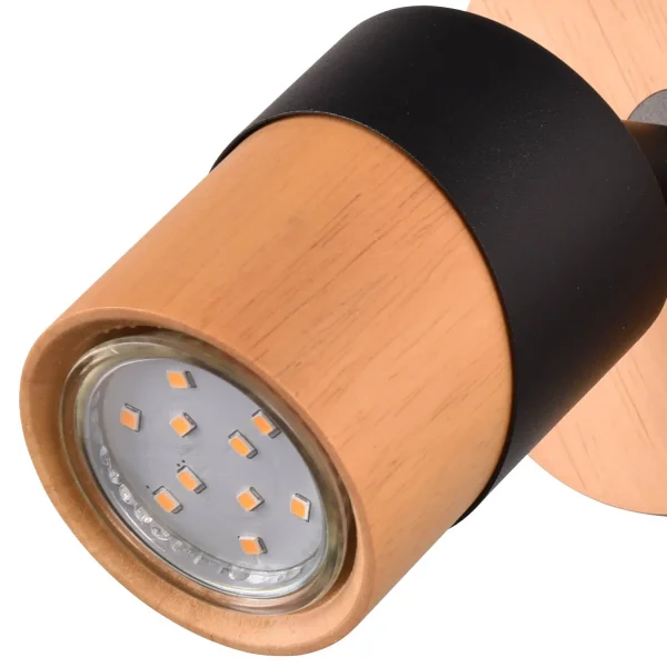 FOCO DE TETO/PAREDE 1 LUZ GU10 PRETO AMARU