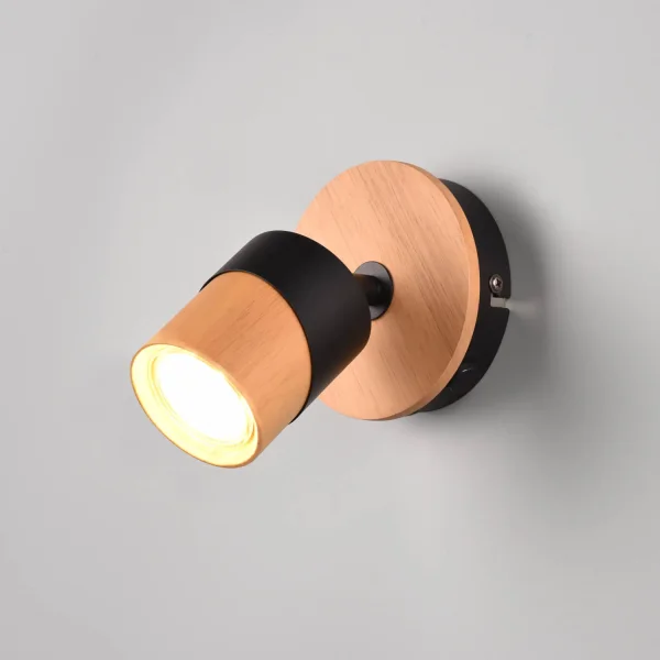 FOCO DE TETO/PAREDE 1 LUZ GU10 PRETO AMARU