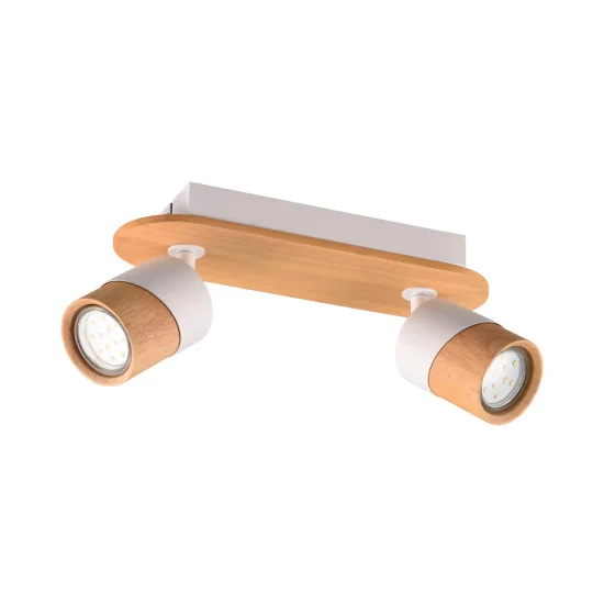 FOCO DE TETO 2 LUZES GU10 BRANCO AMARU
