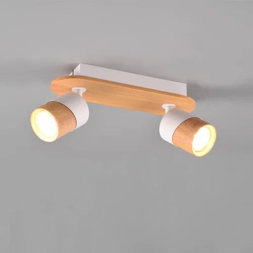 FOCO DE TETO 2 LUZES GU10 BRANCO AMARU