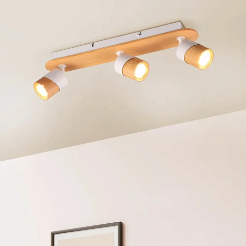 FOCO DE TETO 3 LUZES GU10 BRANCO AMARU