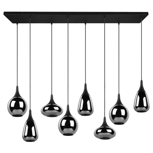 SUSPENSÃO 8 LUZES COR AÇO CROMADO E14 LESLIE