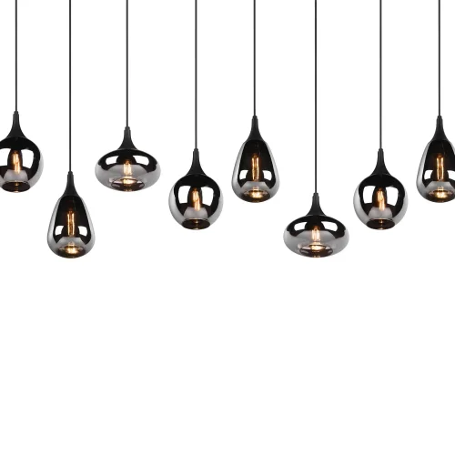 SUSPENSÃO 8 LUZES COR AÇO CROMADO E14 LESLIE