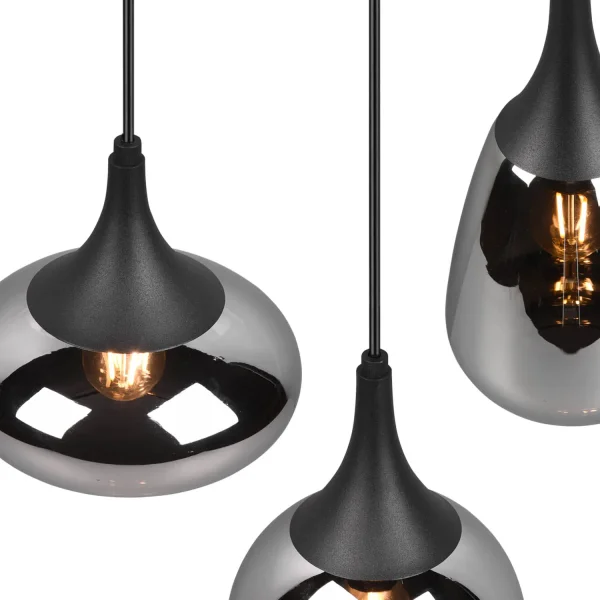 SUSPENSÃO 8 LUZES COR AÇO CROMADO E14 LESLIE