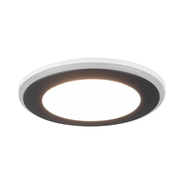HOLOFOTE REBAIXADO LED 5W 3000K PRETO ARANZA