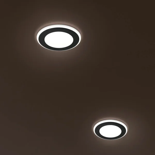 HOLOFOTE REBAIXADO LED 5W 3000K PRETO ARANZA