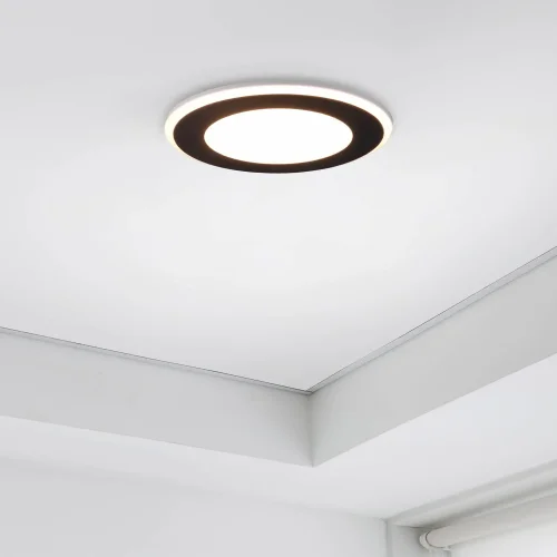 HOLOFOTE REBAIXADO LED 10W 3000K PRETO ARANZA