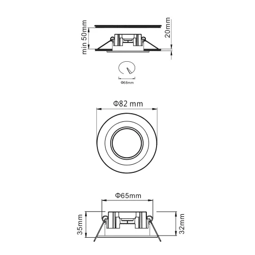 HOLOFOTE REBAIXADO LED 5W 3000K BRANCO COLOMBO