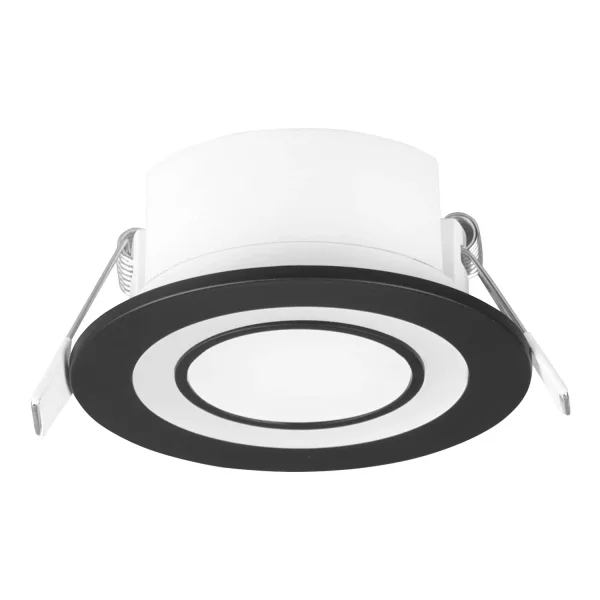 HOLOFOTE REBAIXADO LED 5W 3000K PRETO COLOMBO