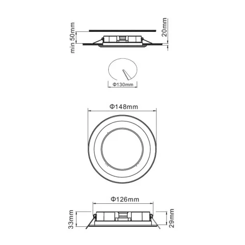Holofote Rebaixado LED 10W 3000K Branco Colombo| Lúzete