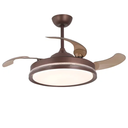 VENTILADOR DE TETO COM PÁS DOBRÁVEIS LED 35W 3000-6000K MARROM LORELEI