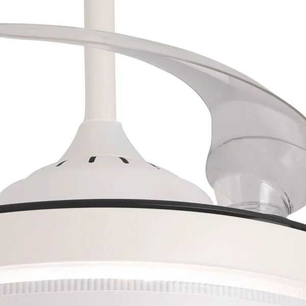 Ventoinha de Teto com Pás Retráteis LED 35W 2700-6000K Branco Lorelei | Lúzete