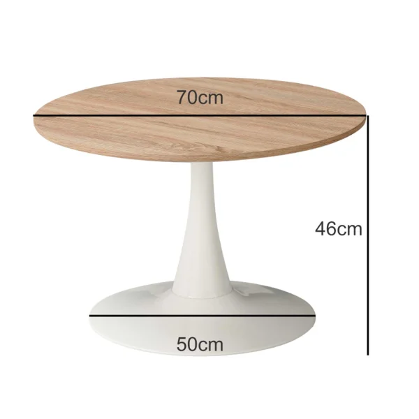 Mesa De Centro San Antoni Ø70 cm Branco | Lúzete
